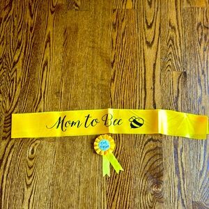 Mom to Be Sash Dad to Be Pin Baby Shower Decorations